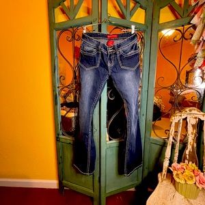 Red Rivet bell bottom jeans sz 7